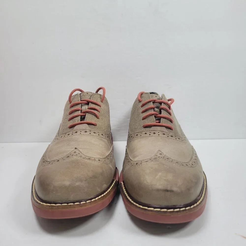 Cole Haan Men's Olive Green Leather & Suede Oxford Shoes C11708 US Size 10.5M - Picture 3 of 8